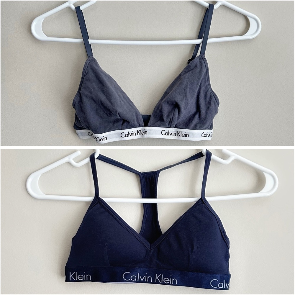 Calvin Klein 2 Bra Bundle Navy and Gray